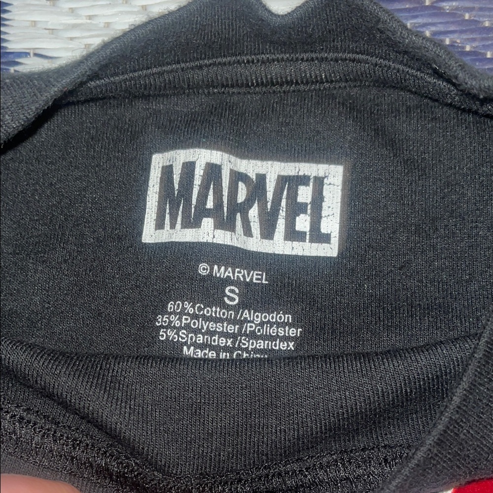 Spider-Man women’s 2 piece set Black stretchy half top & wide sweatpants Bottoms - Picture 11 of 11